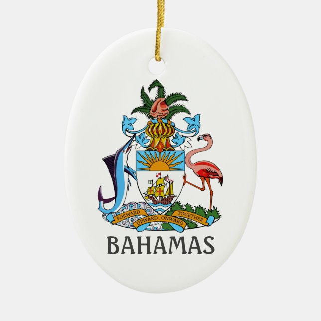 Wappen - Bahamas Keramik Ornament (Vorne)