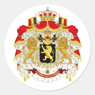 Wappen Belgiens Runder Aufkleber