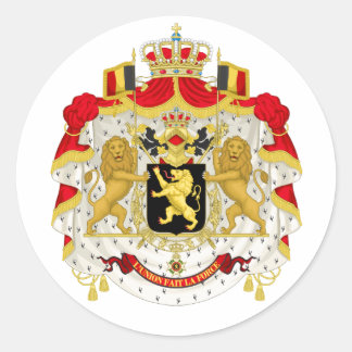 Wappen Belgiens Runder Aufkleber