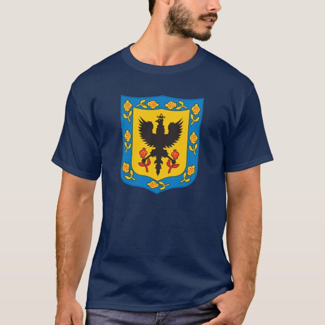 Wappen Bogotas Kolumbien T-Shirt (Vorderseite)