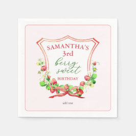 Wappen Bow Berry Sweet Watercolor jedes Alter Gebu Serviette