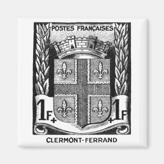 Wappen, Clermont-Ferrand Frankreich Magnet (Vorne)