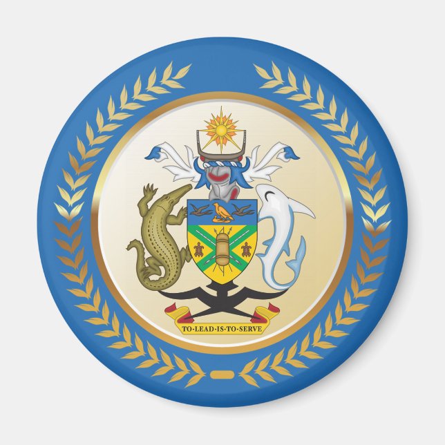 Wappen-Coat der Salomonen Magnet (Vorne)