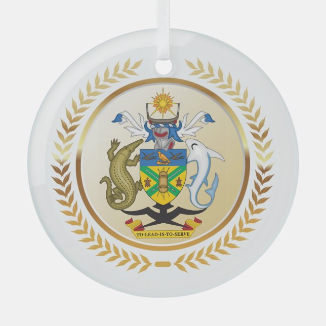Wappen-Coat der Salomonen Ornament Aus Glas (Vorderseite)