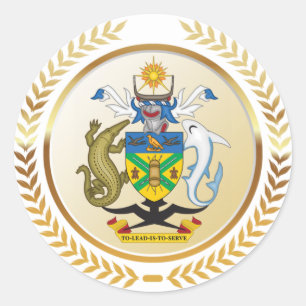 Wappen-Coat der Salomonen Runder Aufkleber
