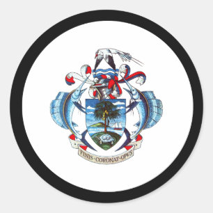 Wappen-Coat der Seychellen Runder Aufkleber