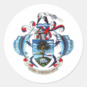 Wappen-Coat der Seychellen Runder Aufkleber