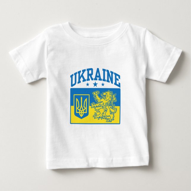 Wappen-Coat in der Ukraine Baby T-shirt (Vorderseite)