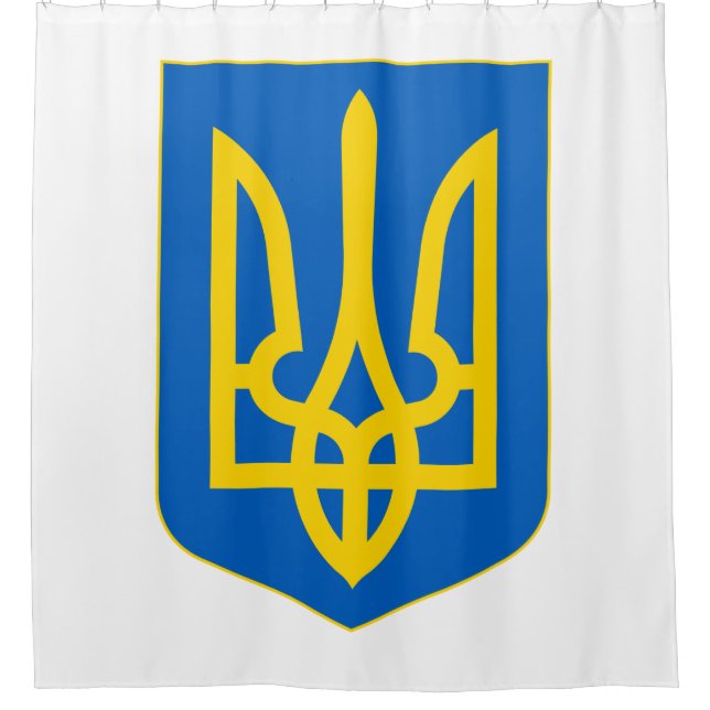Wappen-Coat in der Ukraine Duschvorhang (Vorderseite)