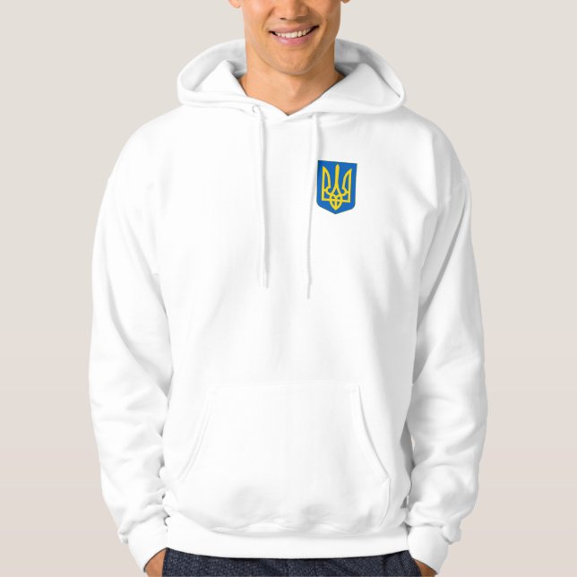 Wappen-Coat in der Ukraine Hoodie (Vorderseite)