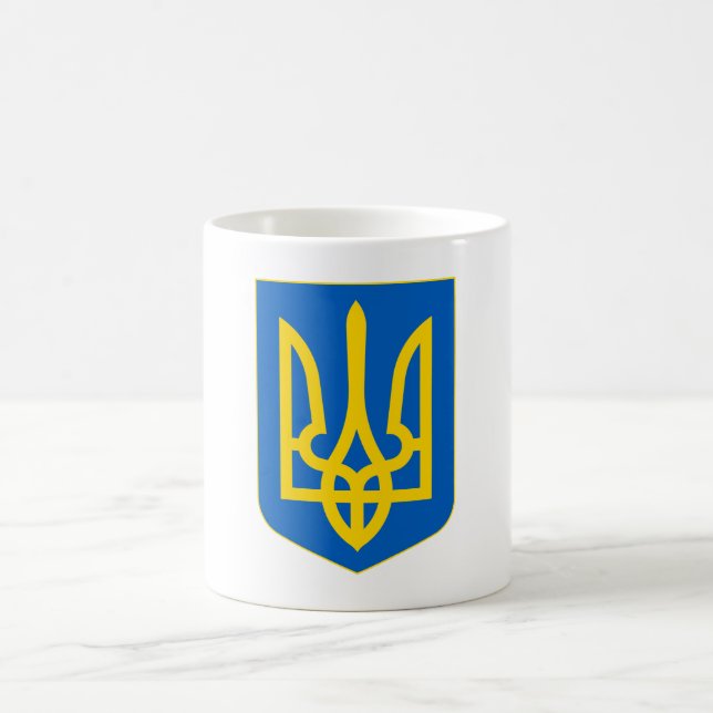 Wappen-Coat in der Ukraine Kaffeetasse (Mittel)
