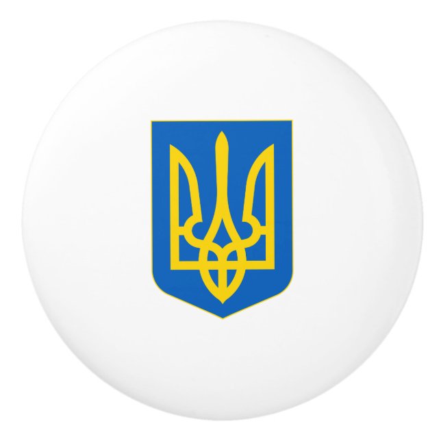 Wappen-Coat in der Ukraine Keramikknauf (Vorderseite)