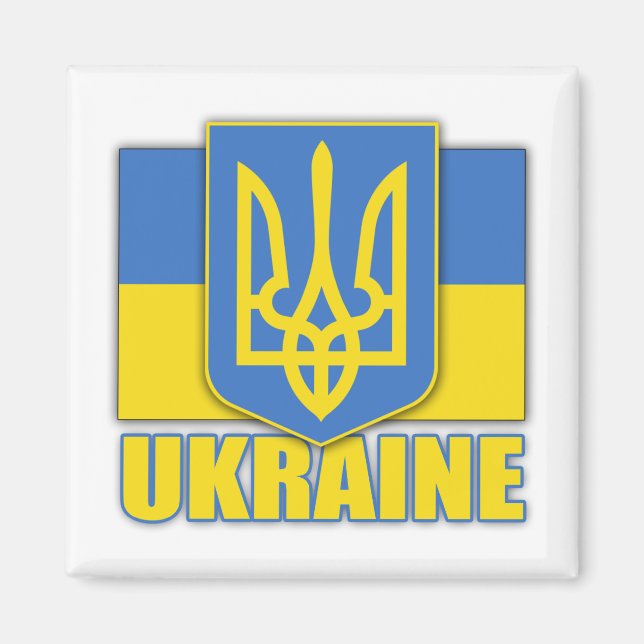 Wappen-Coat in der Ukraine Magnet (Vorne)