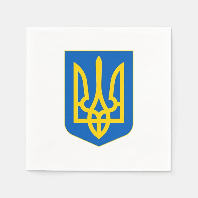 Wappen-Coat in der Ukraine Serviette (Vorderseite)