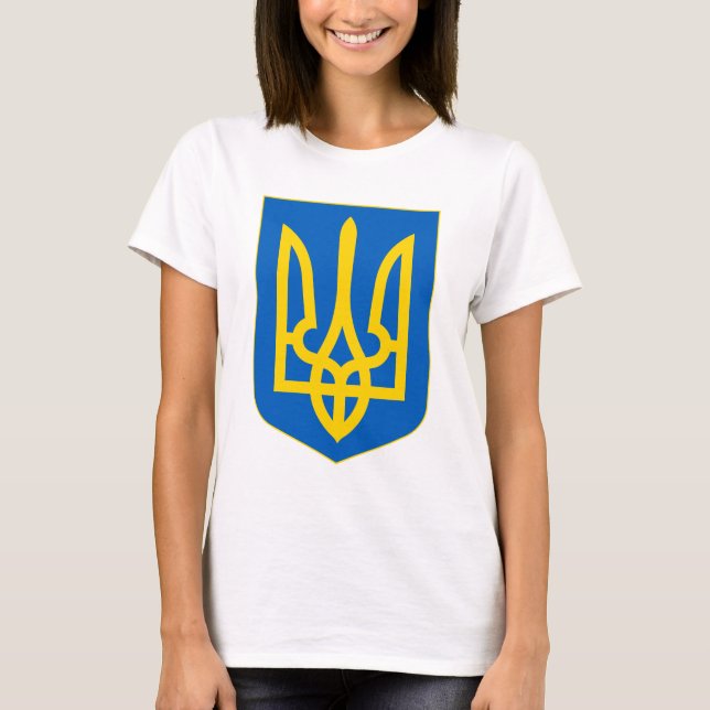 Wappen-Coat in der Ukraine T-Shirt (Vorderseite)