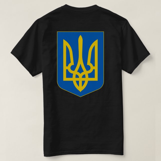 Wappen-Coat in der Ukraine T-Shirt (Design Rückseite)