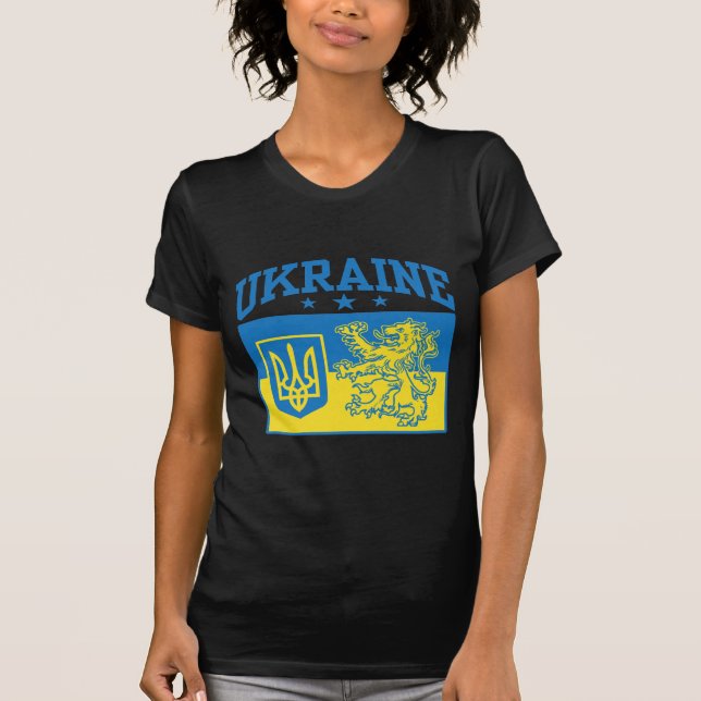 Wappen-Coat in der Ukraine T-Shirt (Vorderseite)