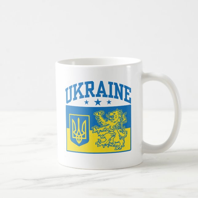 Wappen-Coat in der Ukraine Tasse (Rechts)
