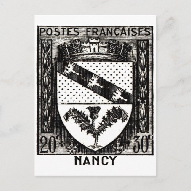 Wappen-Coat, Nancy, Frankreich Postkarte (Vorderseite)