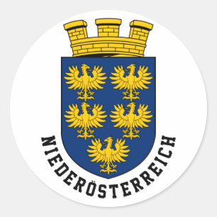 Wappen-Coat von Niederösterreich - ÖSTERREICH Runder Aufkleber