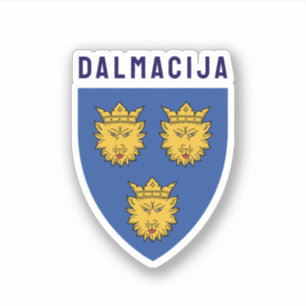 Wappen Dalmatiens, Kroatien Aufkleber