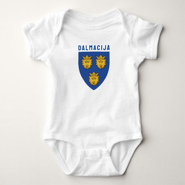 Wappen Dalmatiens, Kroatien Baby Strampler (Vorderseite)