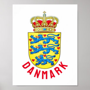 Wappen Dänemarks Poster