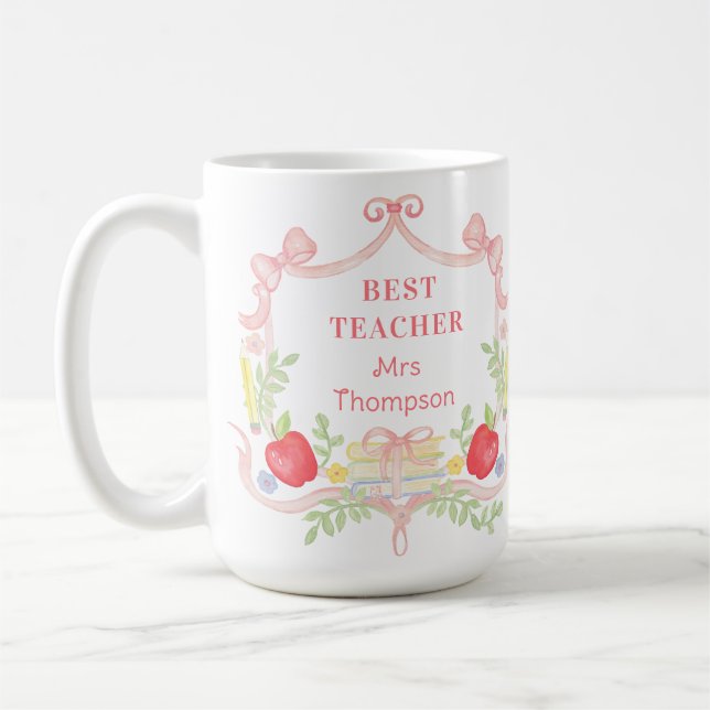 Wappen der besten Lehrerschule Kaffeetasse (Links)
