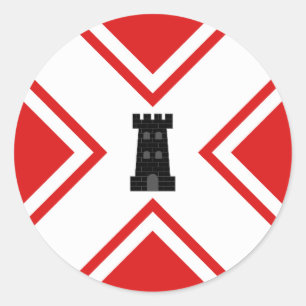 Wappen der Bevölkerung der Baronie Northkeep Runder Aufkleber
