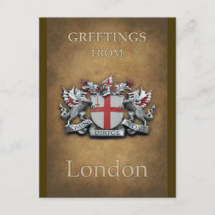 Wappen der City of London Gruß Postkarte