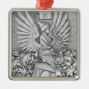 Wappen der Durer Familie Silbernes Ornament