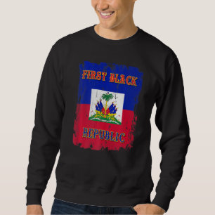 Wappen der ersten schwarzen Republik Haiti Sweatshirt