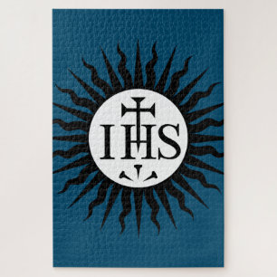 Wappen der Gesellschaft Jesu Monogramm Puzzle
