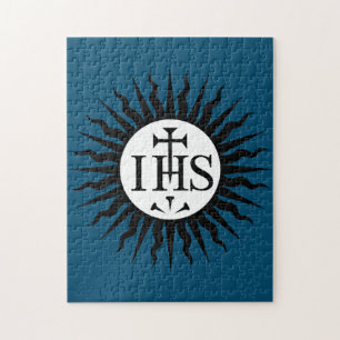 Wappen der Gesellschaft Jesu Monogramm Puzzle