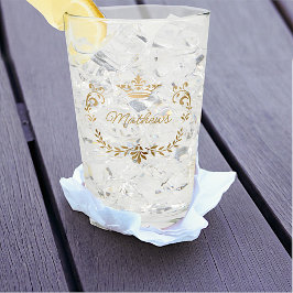 Wappen der Goldkrone Personalisiert Glas