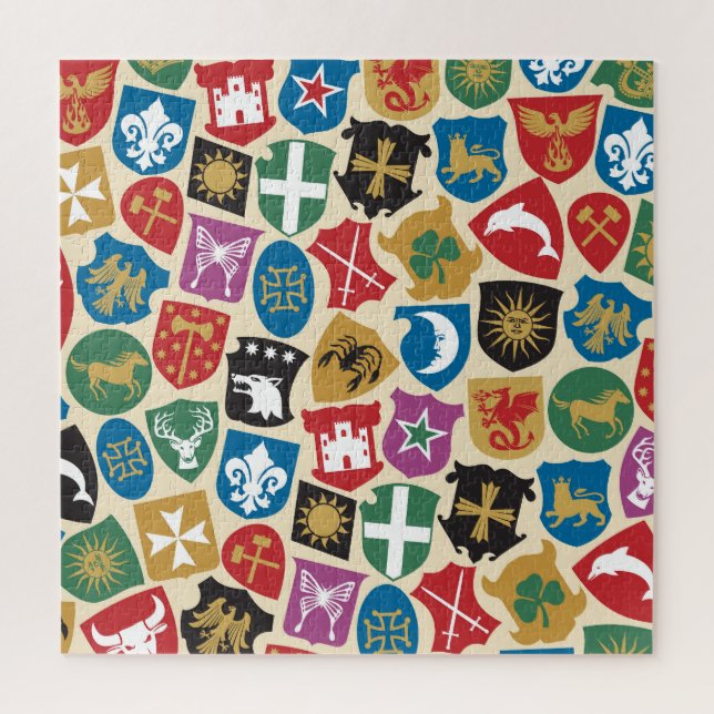Wappen: Der heraldische Hintergrund. Puzzle (Vertikal)