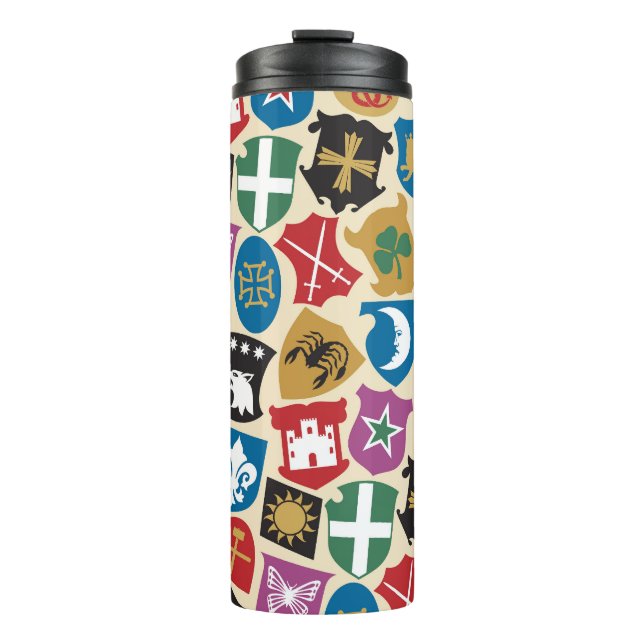 Wappen: Der heraldische Hintergrund. Thermosbecher (Vorderseite)