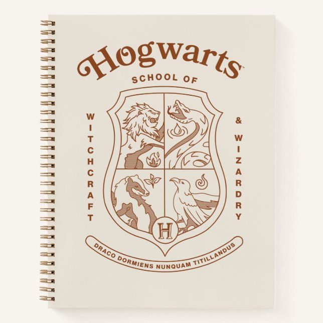Wappen der HOGWARTS™ Schule für Hexerei und Zauber Notizbuch (Vorderseite)