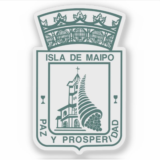 Wappen der Isla de Maipo, Chile Aufkleber (Vorderseite)
