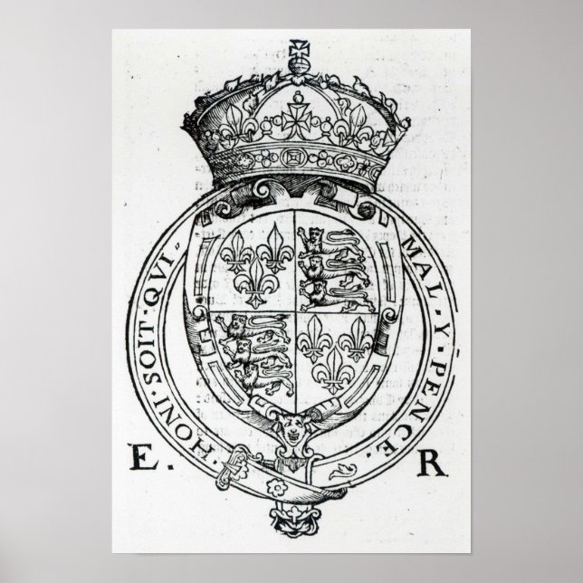 Wappen der Königin Elisabeth I Poster (Vorne)