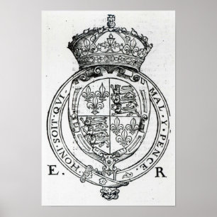 Wappen der Königin Elizabeth I Poster