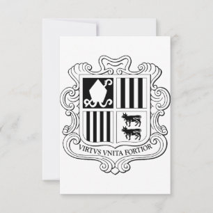 Wappen der Nationalhymne Andorras Grafische Kunst Dankeskarte