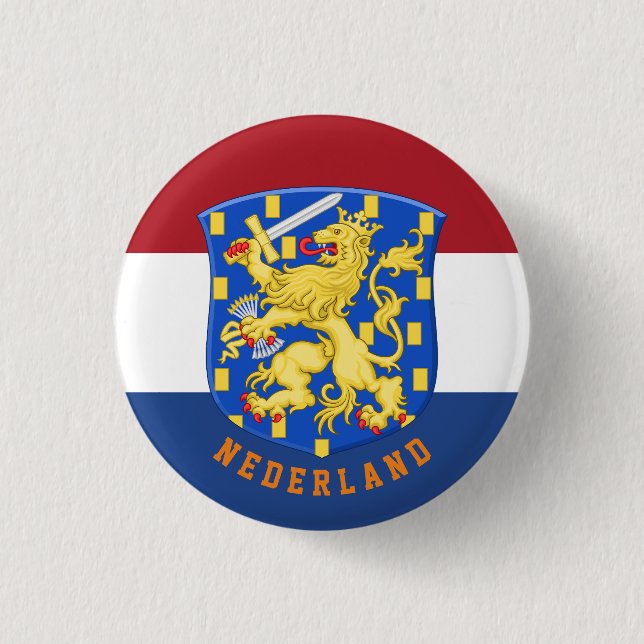 Wappen der Niederlande Button (Vorderseite)