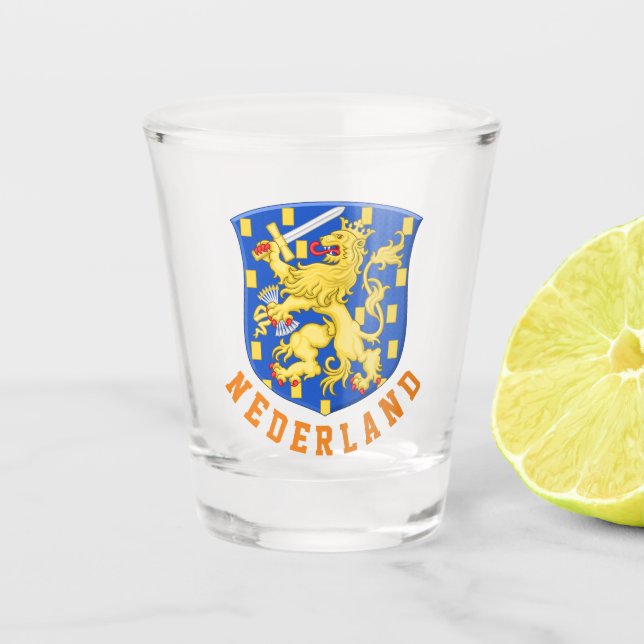 Wappen der Niederlande Schnapsglas (Vorderseite)