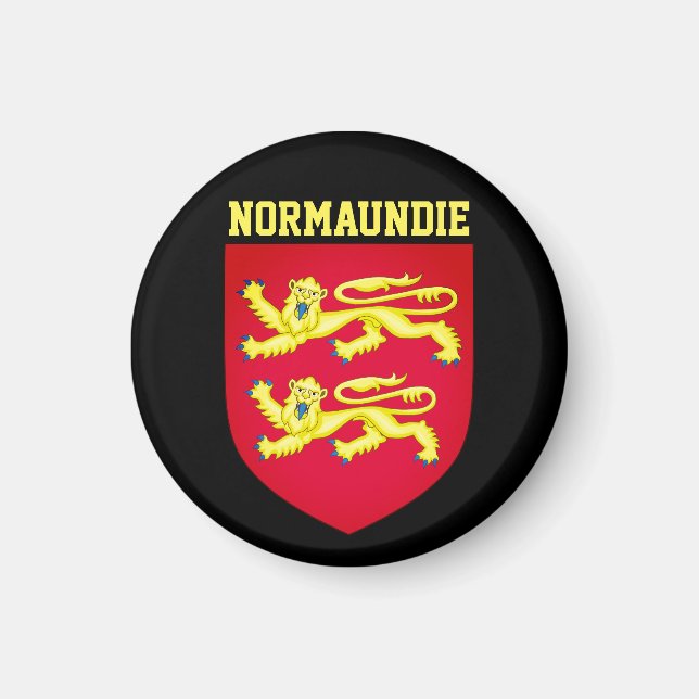 Wappen der Normandie - FRANKREICH Magnet (Vorne)