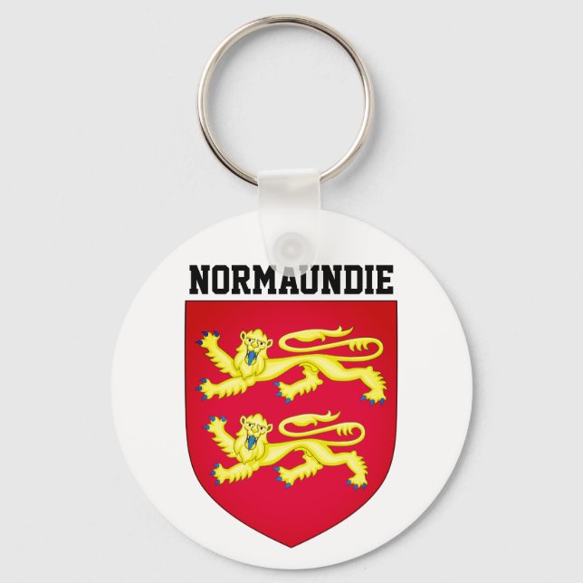 Wappen der Normandie - FRANKREICH Schlüsselanhänger (Vorderseite)