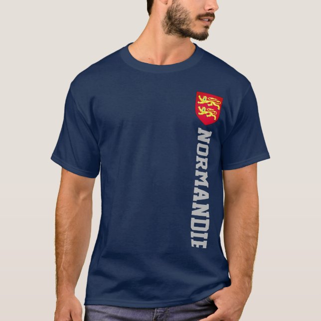 Wappen der Normandie - FRANKREICH-T - Shirt (Vorderseite)