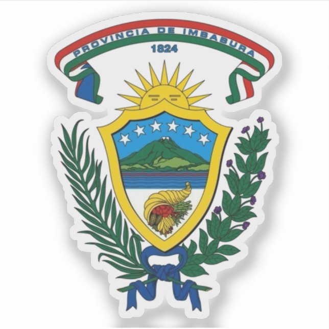 Wappen der Provinz Imbabura, Ecuador Aufkleber (Vorderseite)