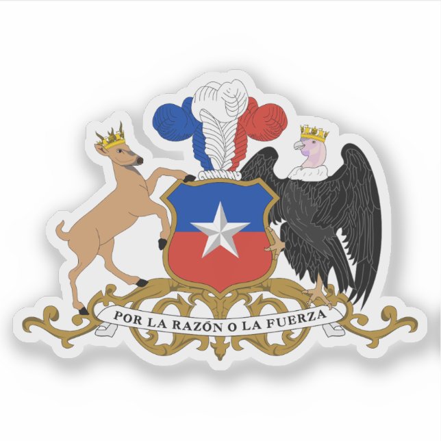Wappen der Republik Chile Aufkleber (Vorderseite)