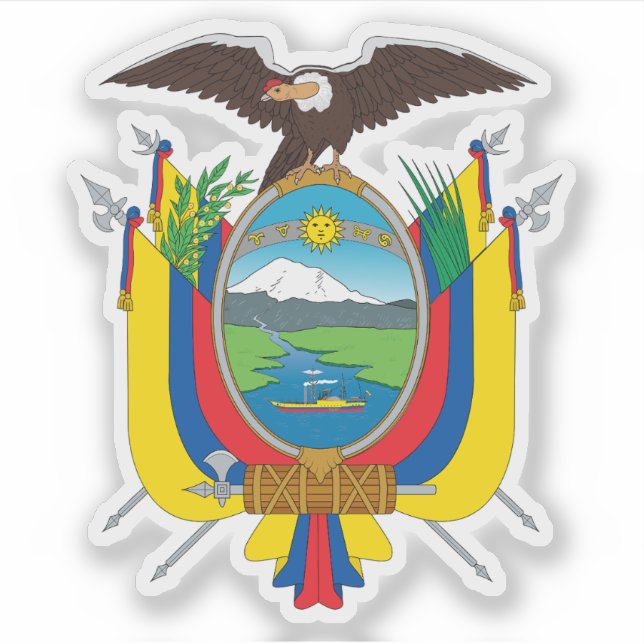 Wappen der Republik Ecuador Aufkleber (Vorderseite)